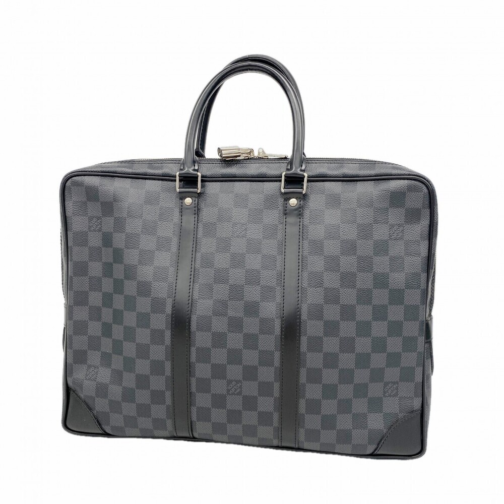 Louis Vuitton Business Bag Damier Graphite Black Port Voyage Black